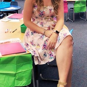 Lauren Conrad Floral fitted dress